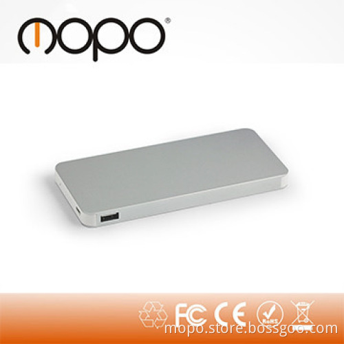 Ultra slim aluminium alloy portable battery charger for mobile phone